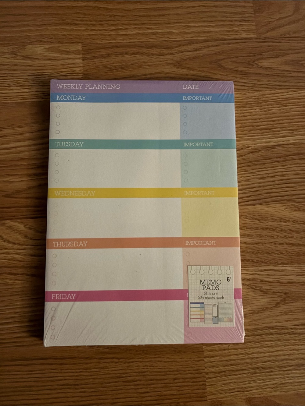 Weekly Planning Memo Pad - Multi-Color - Picture 4 of 4
